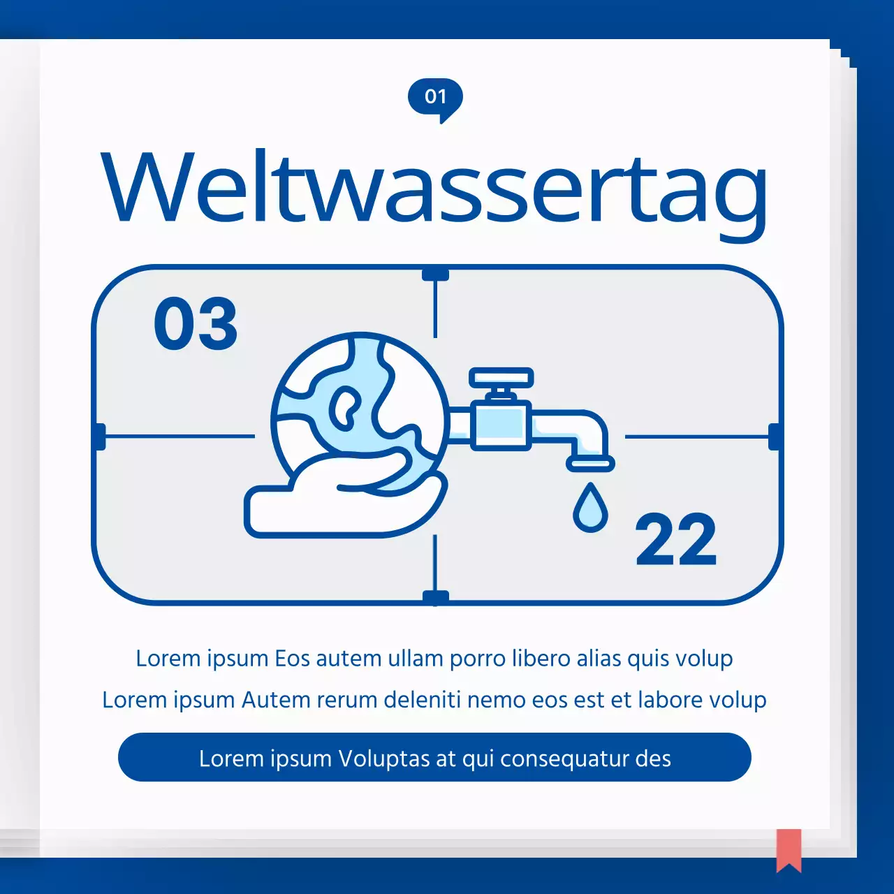 Blau und himmelblau Symbol Konzept Wasser Enzyklopädie