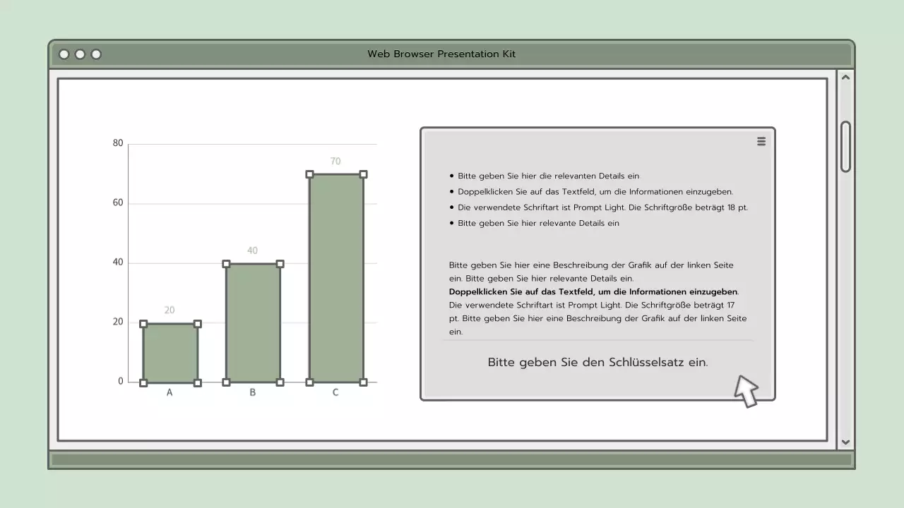 Präsentationsmappe mit einem hellblauen Browserkonzept