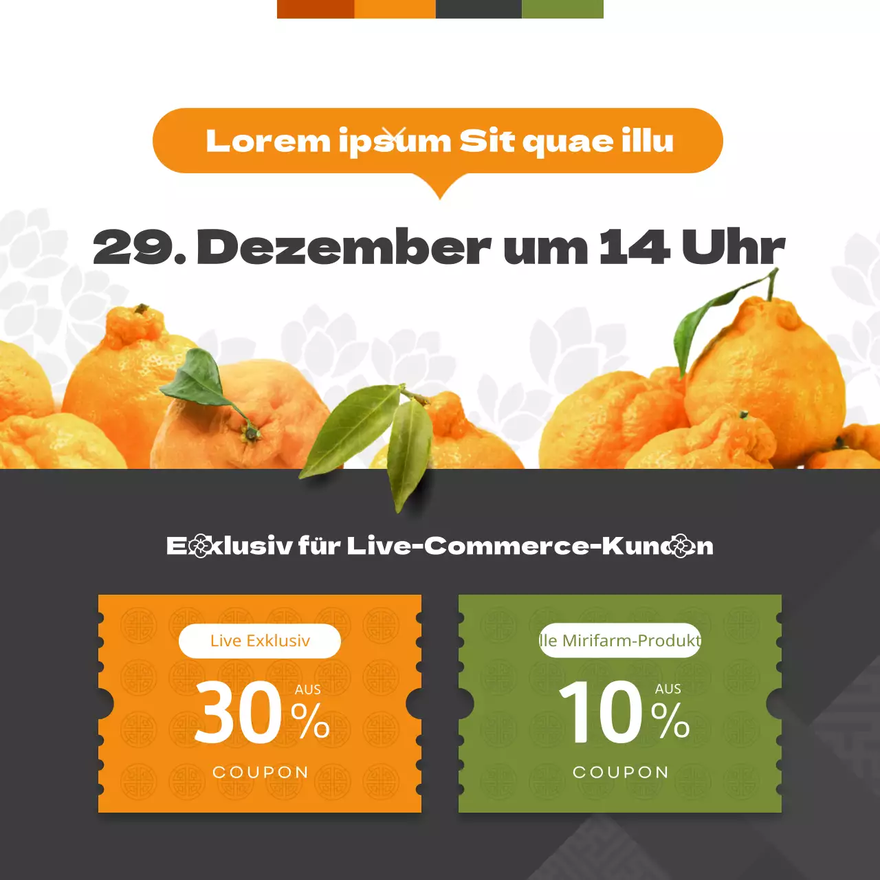 Orange traditionellen Konzept Urlaub Hallabong Geschenk-Set Thema