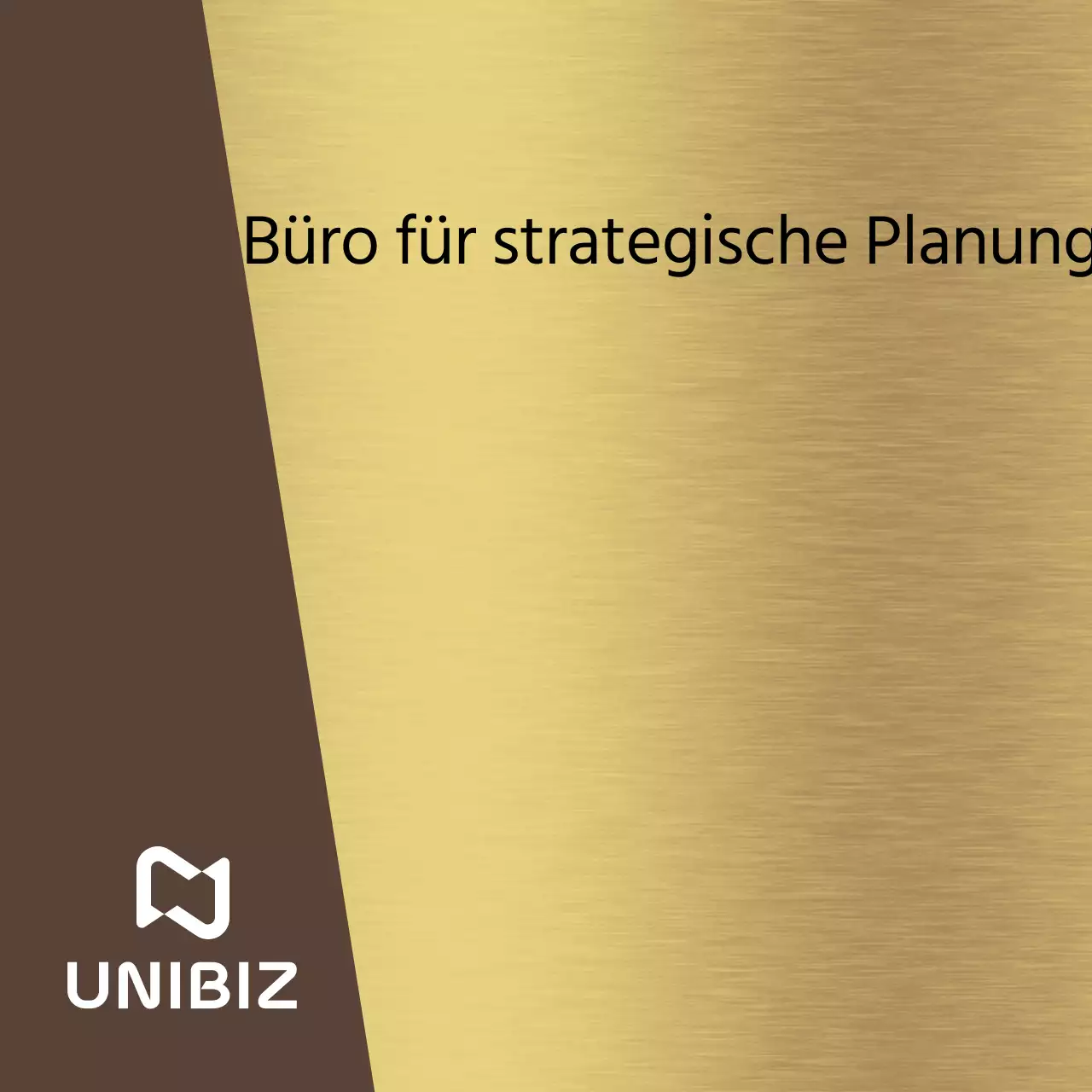 Einfaches Platzhalterzeichen mit braunen und schwarzen Firmenabteilungsnamen und quadratischen Formen