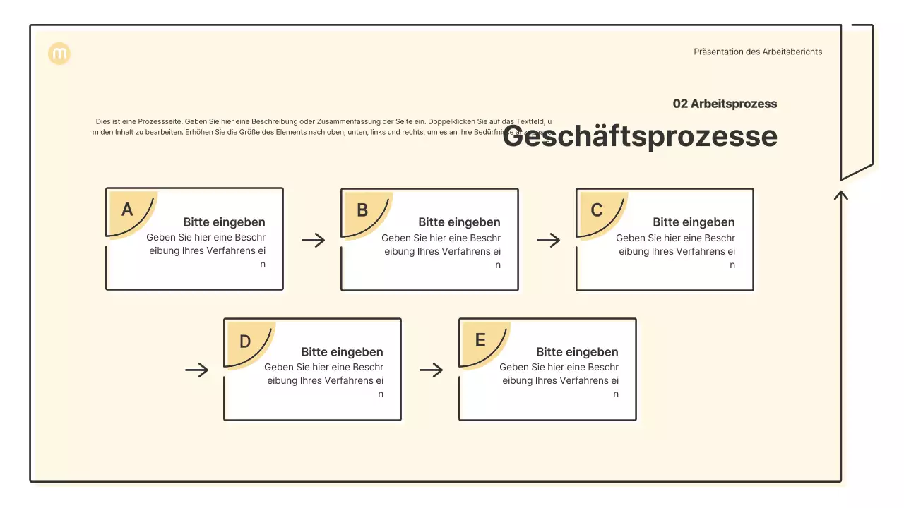 Punktformen mit Pfeilen in hellgelb Business-Präsentationsmappe