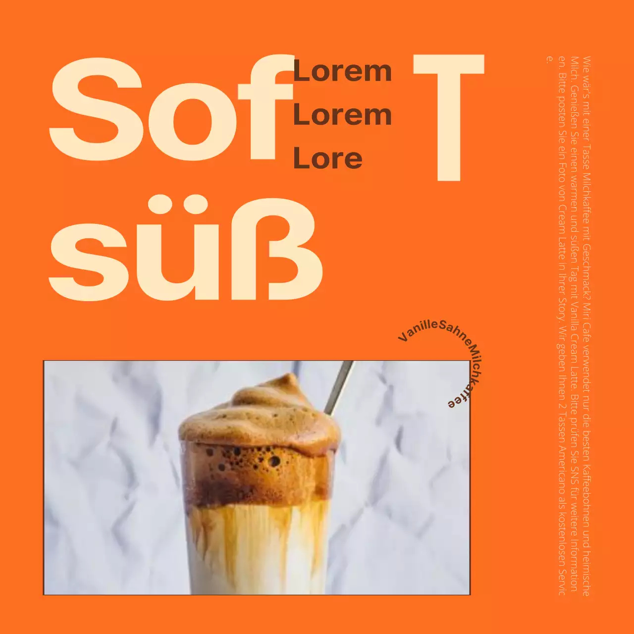 Fotorahmen mit orangefarbener Texthervorhebung