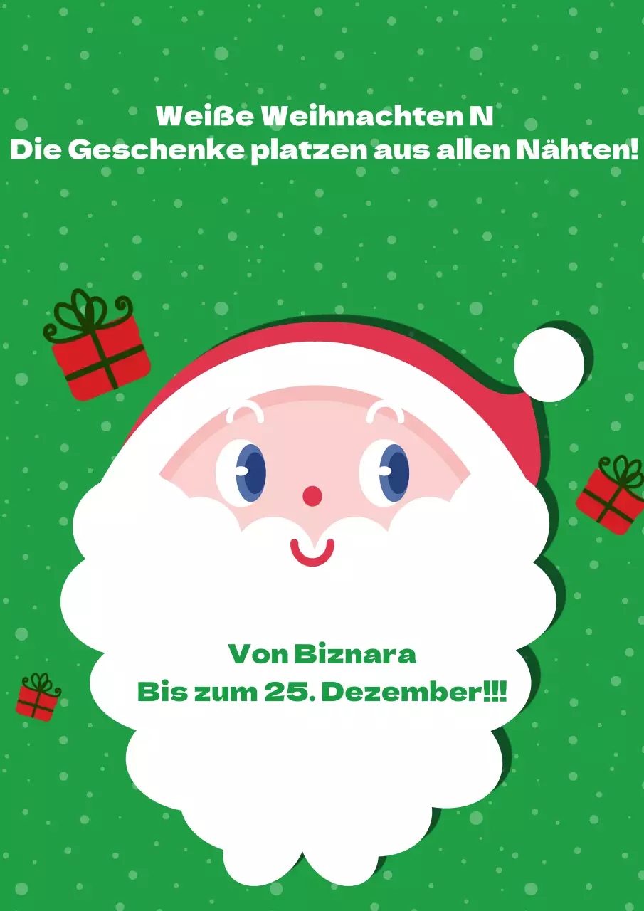 Niedliches Webposter für eine Weihnachtsveranstaltung in Grün