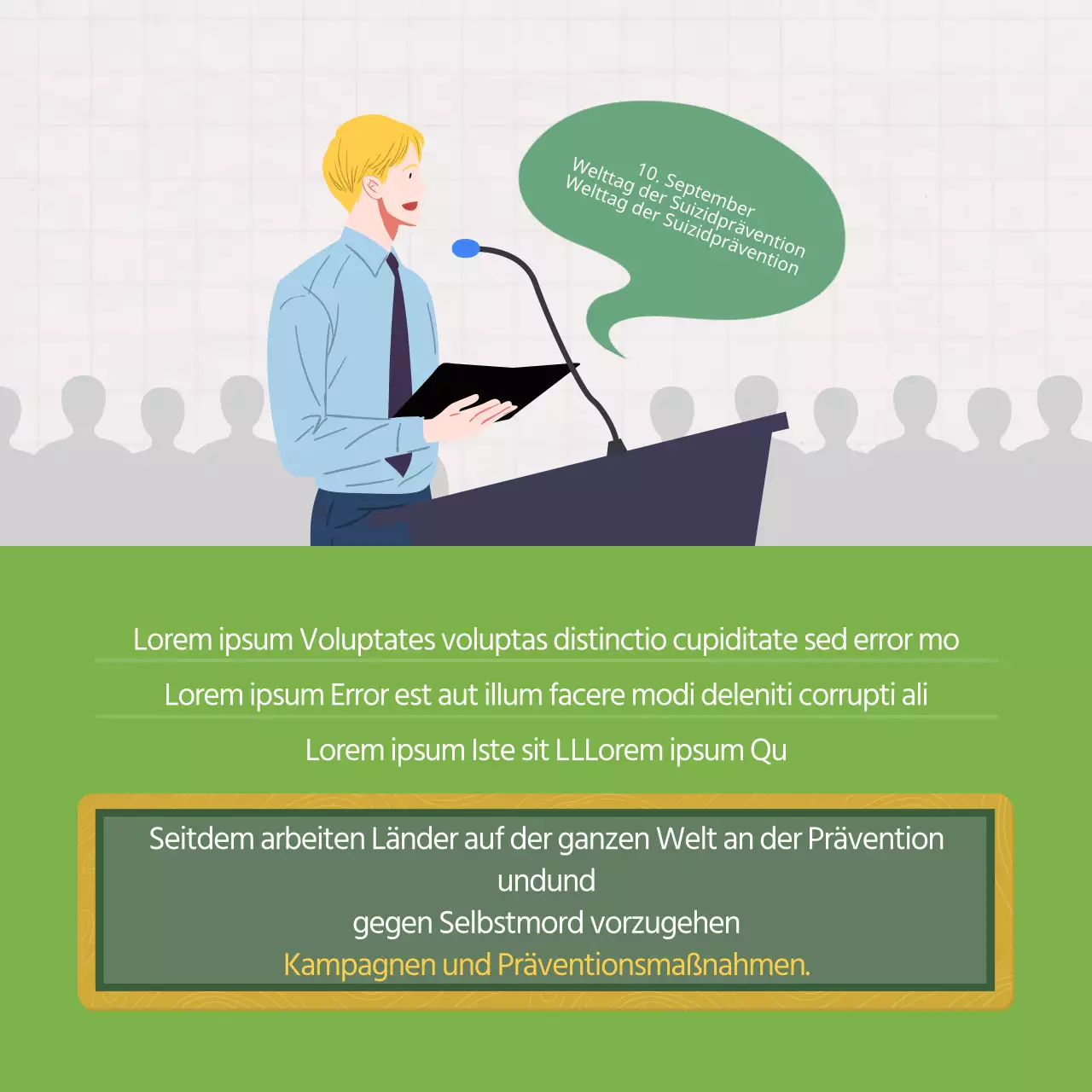 Duclass Welt-Suizid-Präventionstag KarteNews Design