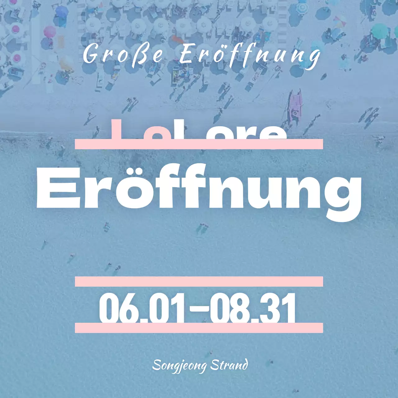 Öffnungen am Strand