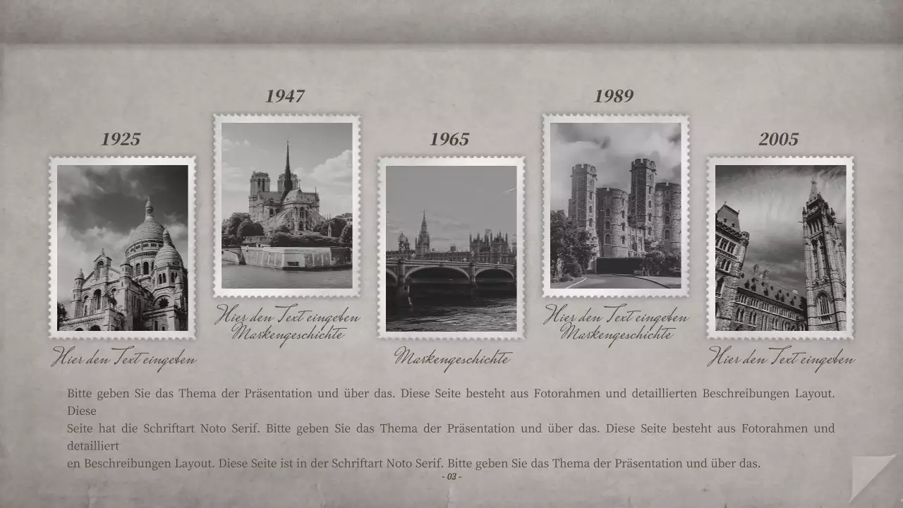 Storybook-Präsentation mit braunem, altem Notizbuchkonzept