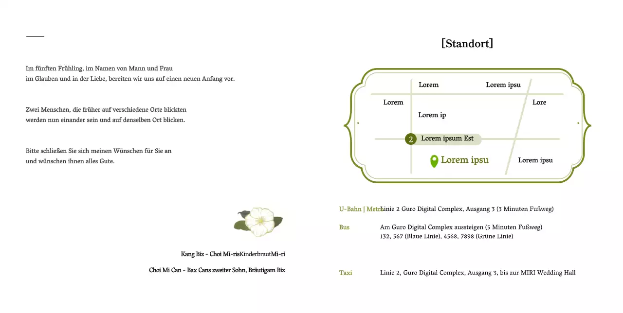 Weiße, saubere und blumige Hochzeitseinladungen