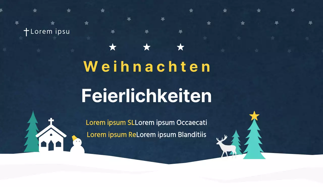 Design zur Förderung von Weihnachtsfeiern, Gottesdiensten und Aufführungen