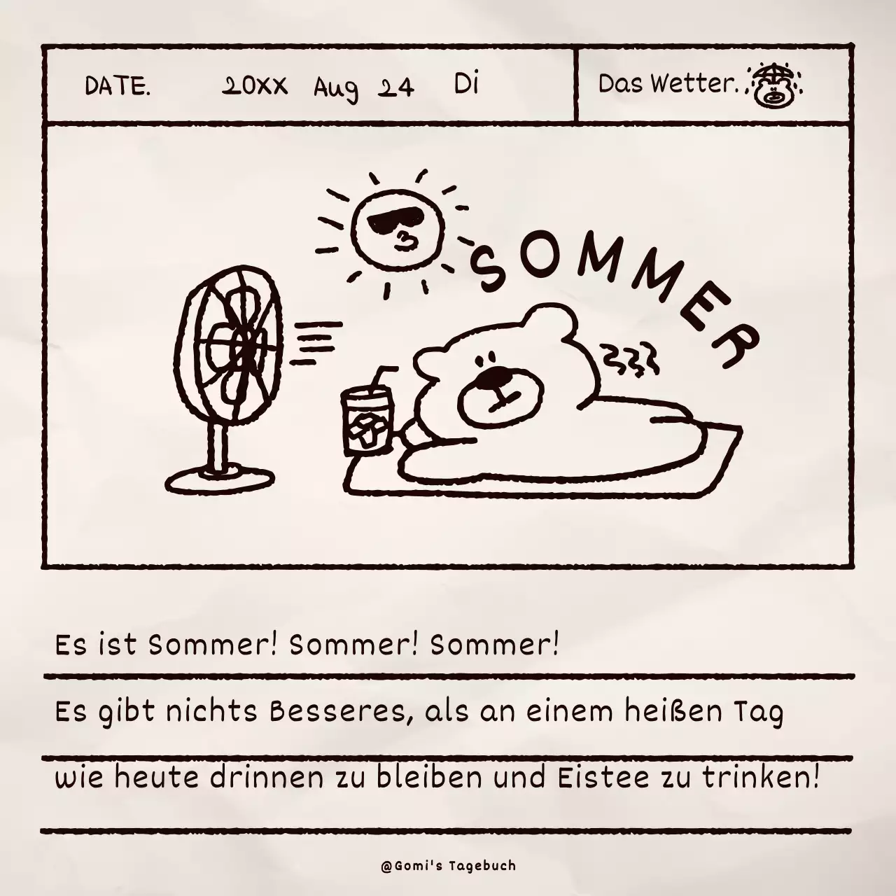 Niedlicher brauner Bär Illustration Tagebuch Bündelpackung