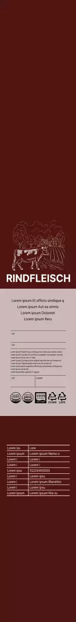 Red Vintage Illustrated Chuck Eye Roll Meat