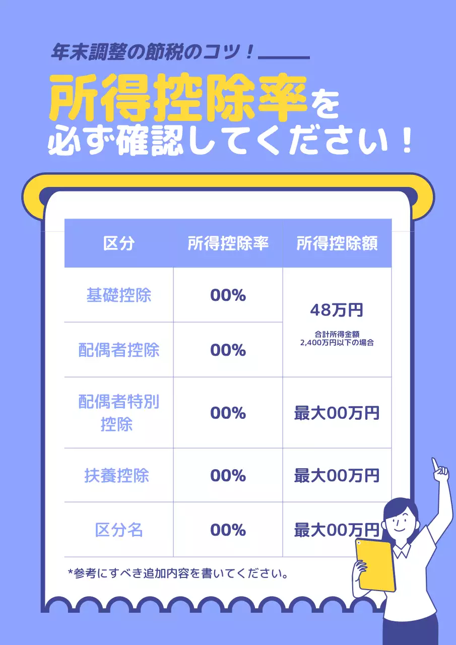 青 シンプル 節税 チラシ ポスター