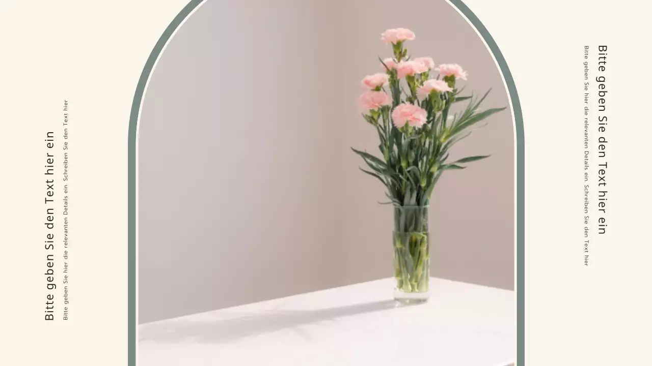 Vintage-Präsentation in Khaki und Creme