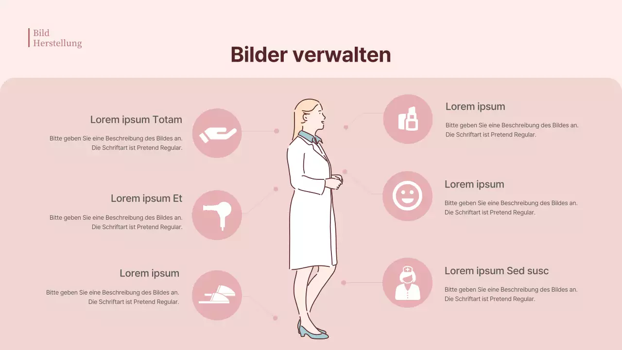 Schulungshandbuch für Krankenhaus-CS-Gütezeichen in rosa Pastellfarben