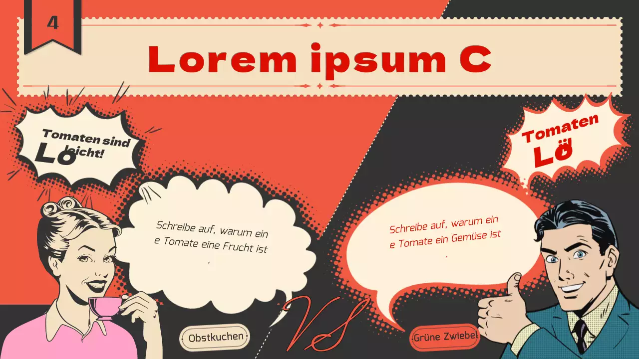 Einführung von Tomaten mit einem Vintage-Etikettenkonzept in Orange und Marineblau