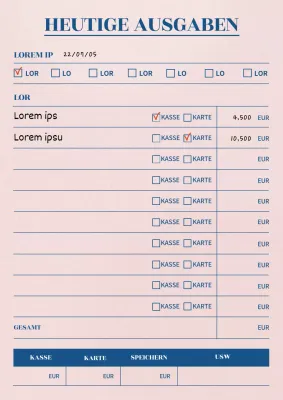 Heutige Ausgabengeschichte und Taschenbuch in hellrosa