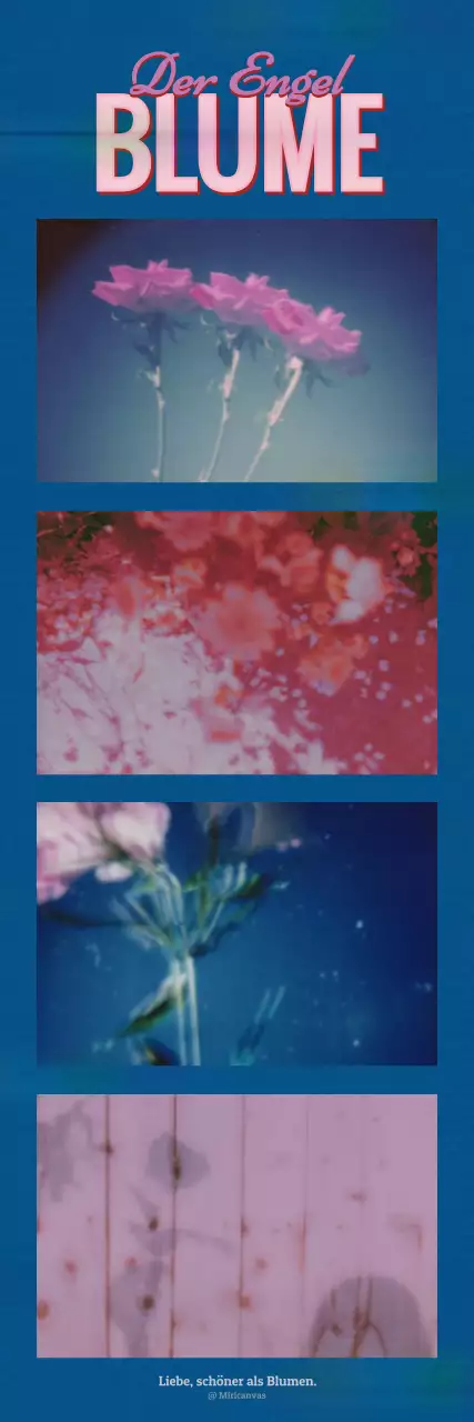 Sentimentale Vintage-Halskette Fotorahmen in blau und rosa