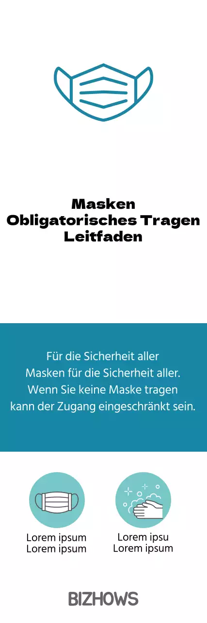 Vorgeschriebene blau-weiße, saubere Gesichtsmasken