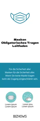 Vorgeschriebene blau-weiße, saubere Gesichtsmasken