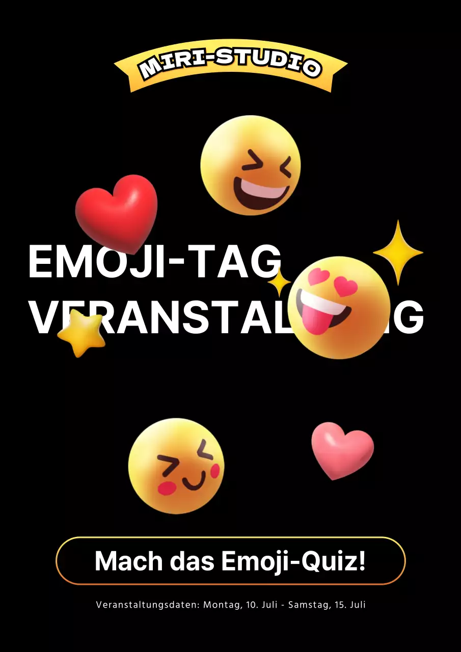 Schwarze, textlich hervorgehobene Ereignisse