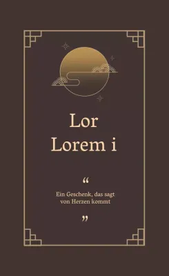 Braunes apricotfarbenes illustriertes Verpackungsetikett für Geschenksets