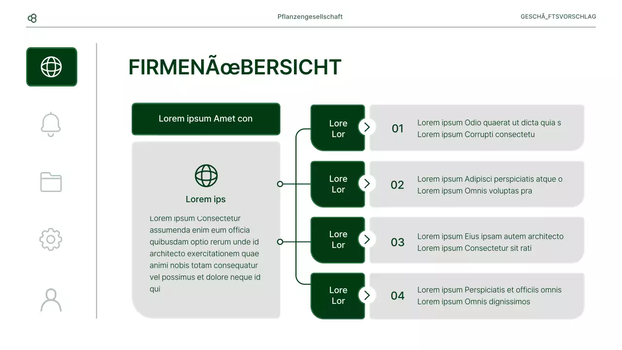 Business Business Vorschlag in weiß und grün natürlichen Blatt Konzept