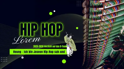 Traditionelles Bild von fluoreszierendem Chartreuse Hip-Hop-Playlist-Zusammenstellung