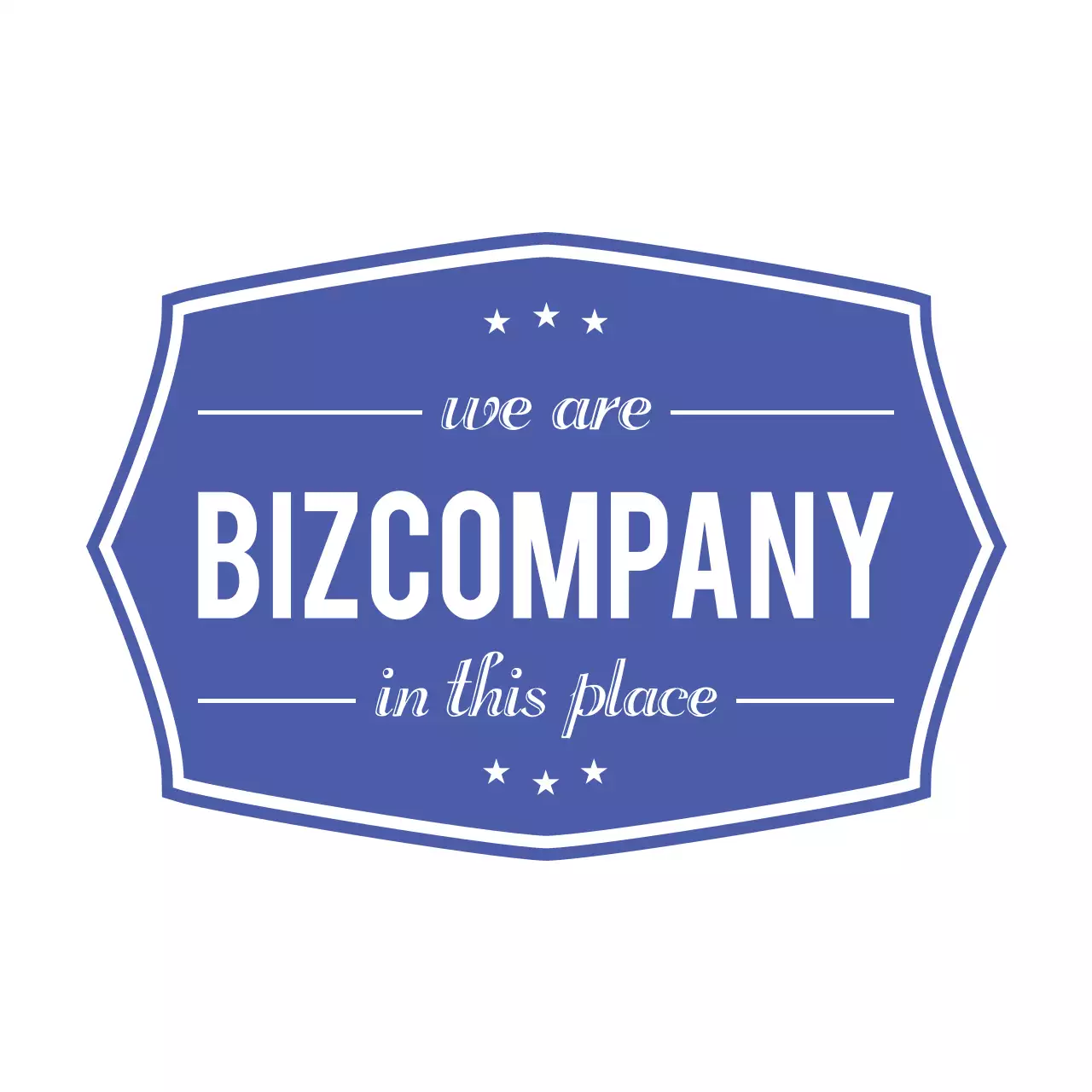 青 シンプル ビジネス ロゴ