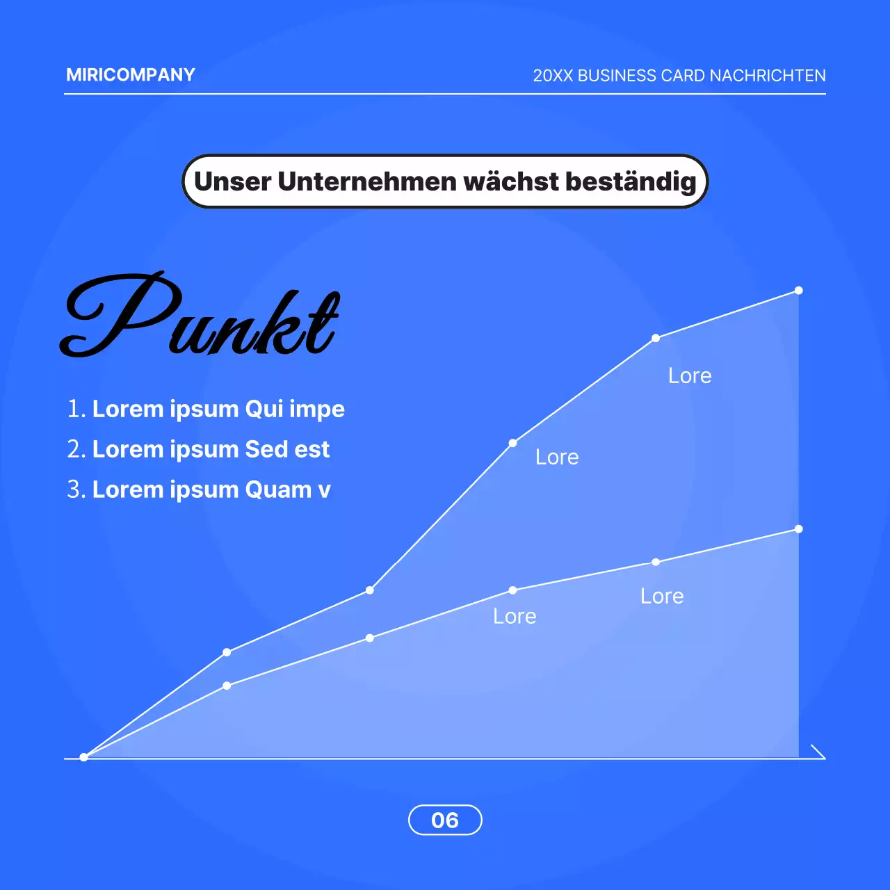 Minimalistisches Geschäftsangebot mit blauem Hintergrund