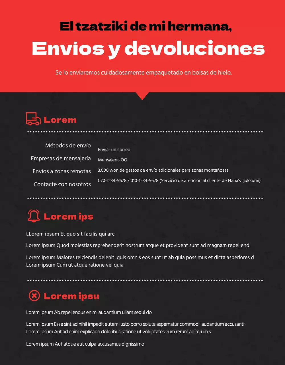 Un simple repaso a los congelados en negro y rojoPromoción de eventos