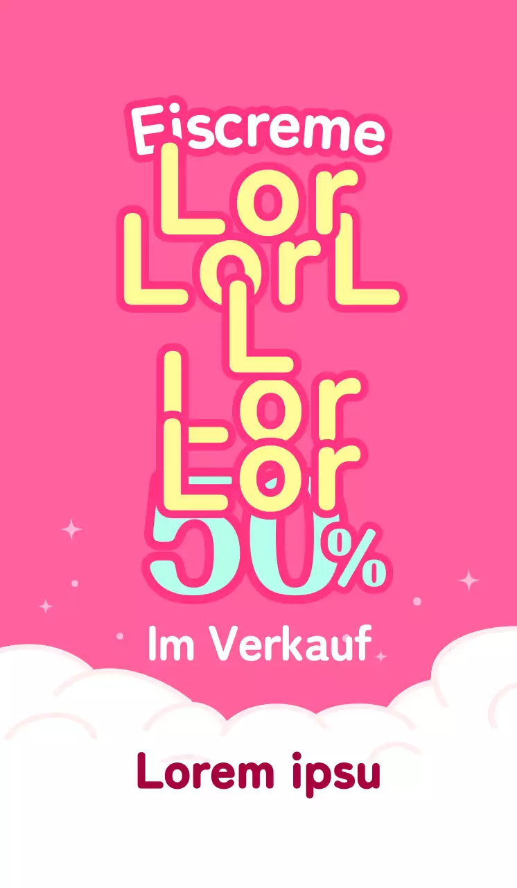 Eine rosa und hellblaue Eisdiele