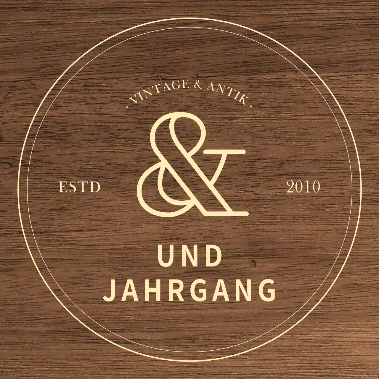 Antikes Ladenschild mit elfenbeinfarbenem Text für ein klassisches Aussehen