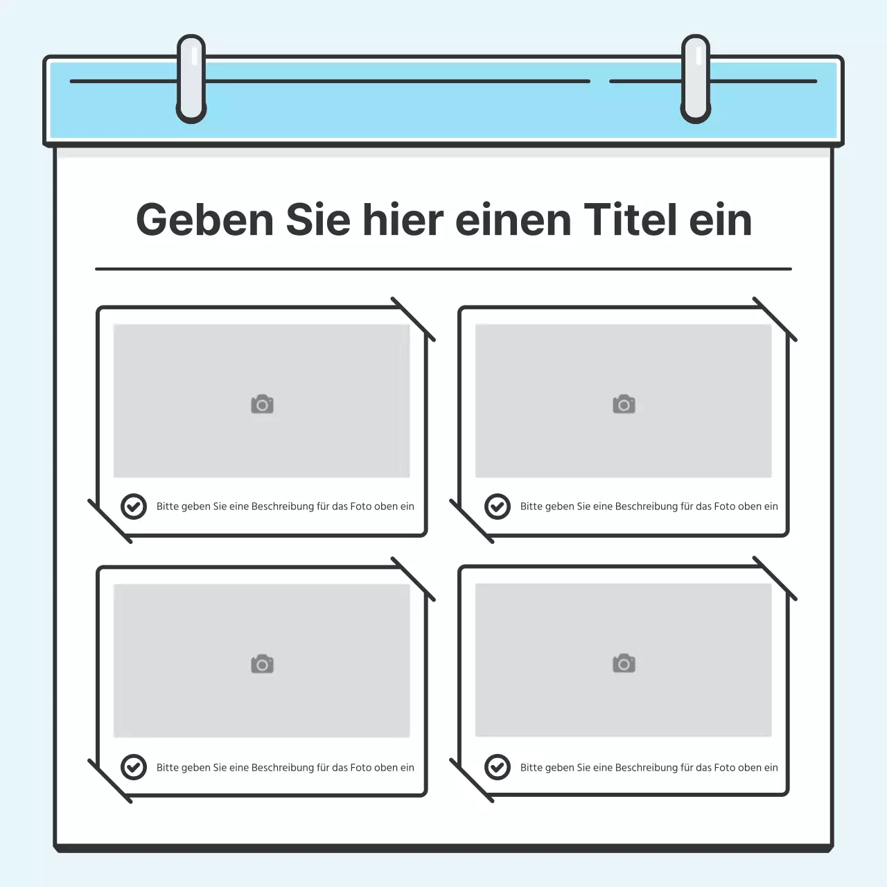 Hellblaues Notenkonzept Hübsche Karte mit niedlichen IllustrationenNews
