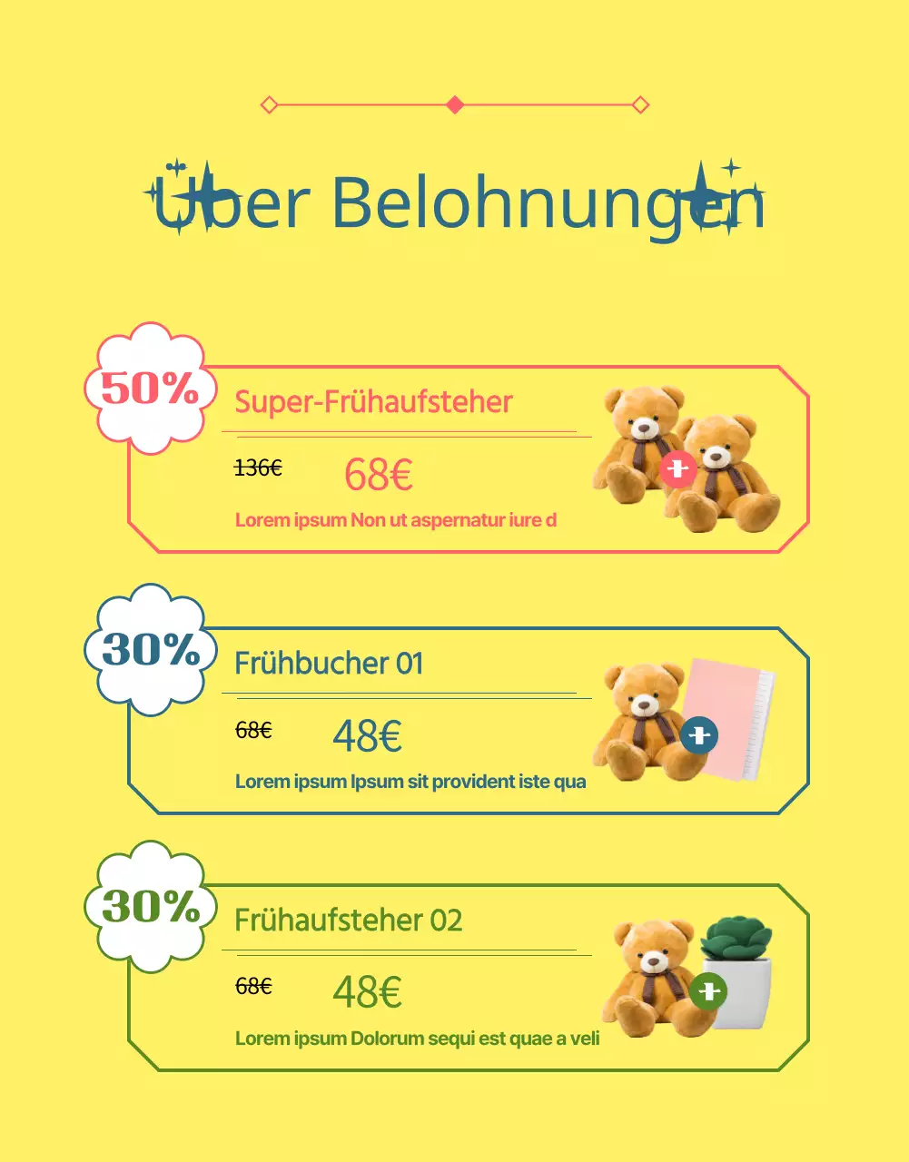 Ein Finanzierungsvorschlag für eine rosa und hellblaue Kuschelpuppe