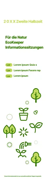 Einfaches Natursymbol in Grün und Chartreuse Über das Öko-Sustainability-Briefing