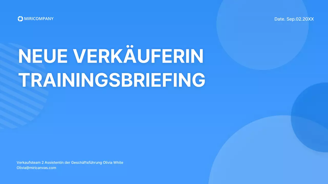 Schulung von Verkäufern mit blauen, dreidimensionalen Formen
