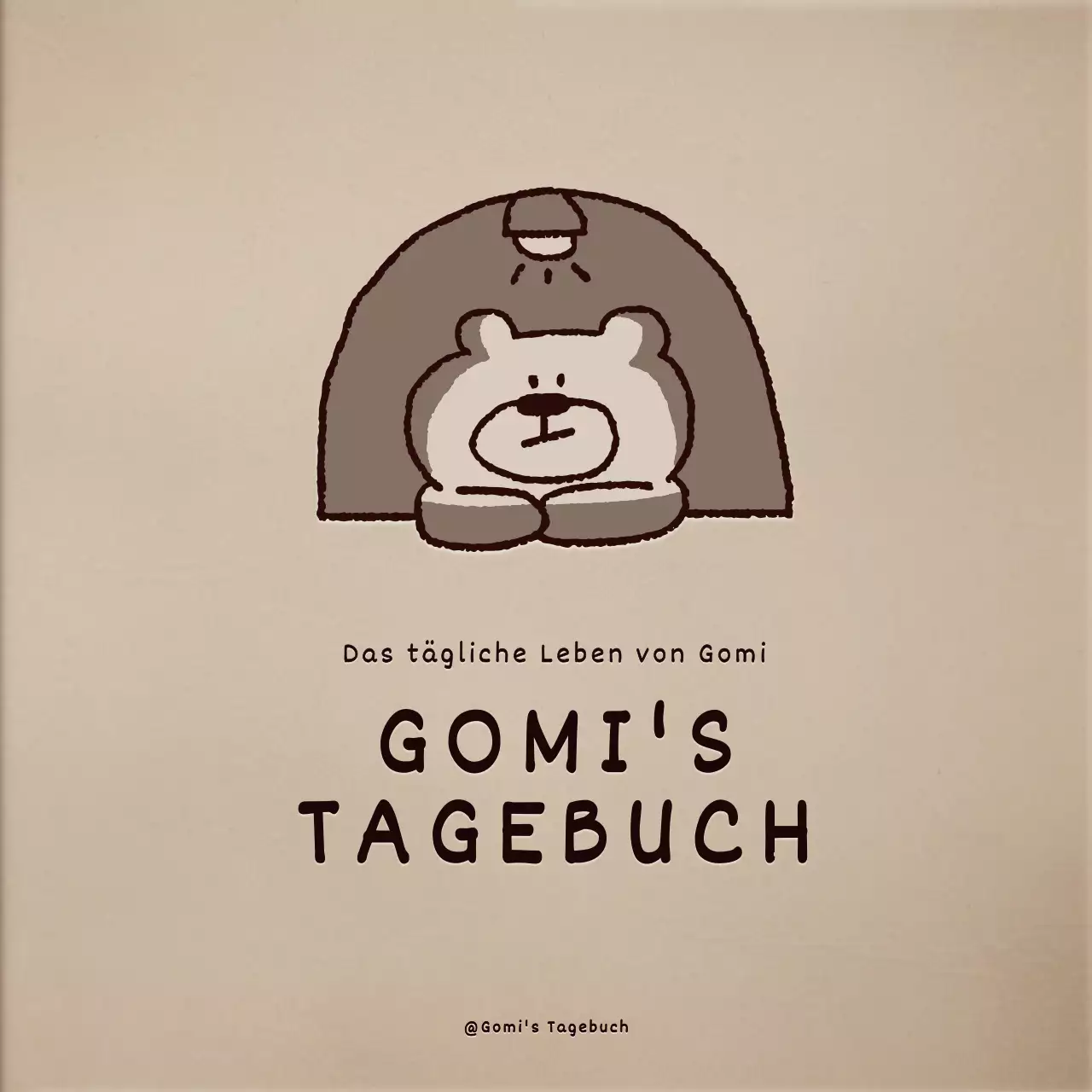 Niedlicher brauner Bär Illustration Tagebuch Bündelpackung