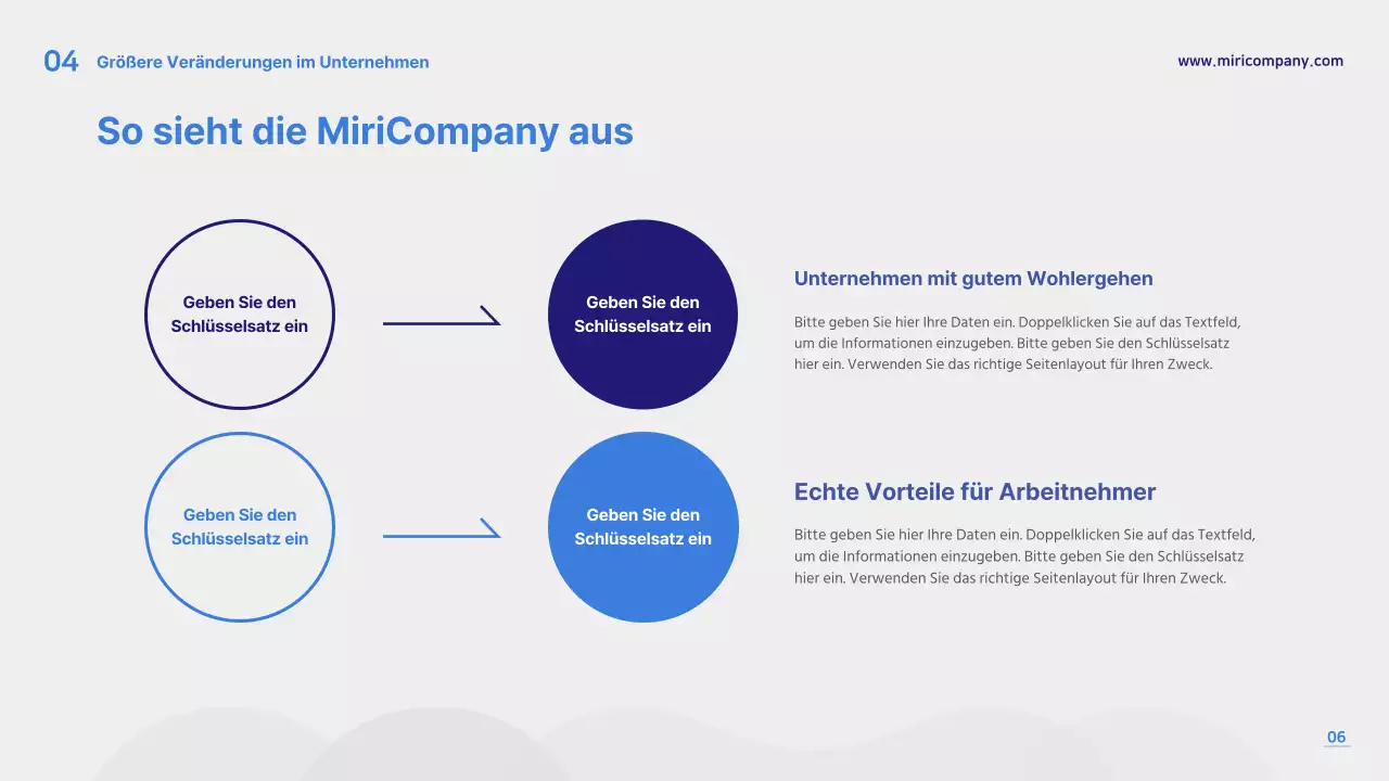 Blau & Grau Präsentationsvorlage