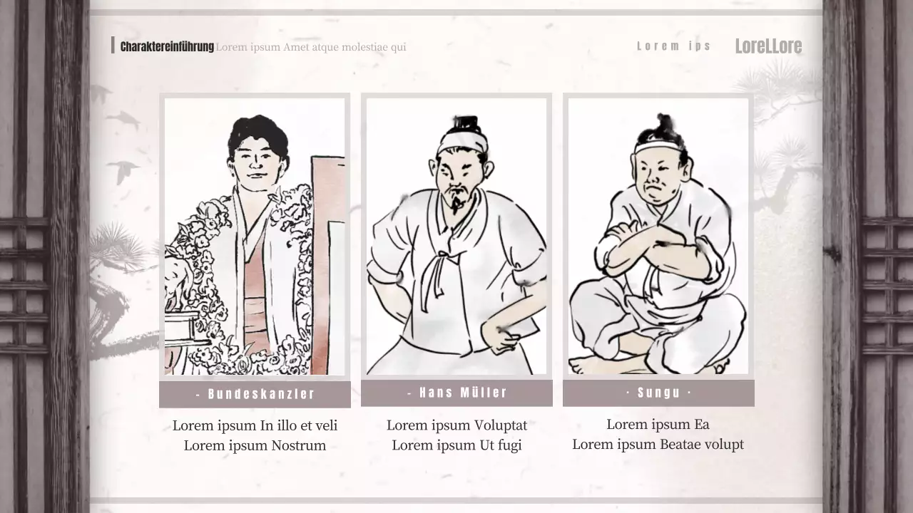 Braun und beige orientalisation konzept sagas wrestling webtoon vorschlag