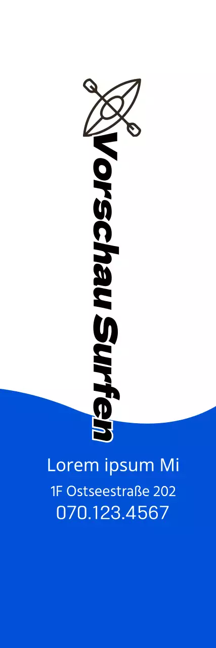 Einfaches Konzept in Marineblau und Schwarz für Informationen und Werbung zum Surfen