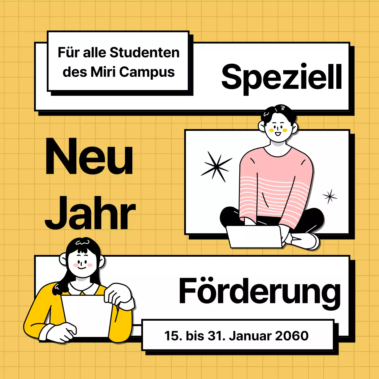 Schulanfangsveranstaltungen in Gelb und Schwarz