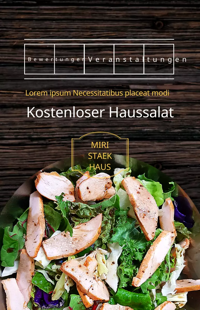 Klassisch aussehende Restaurant-Menü-Werbefahne