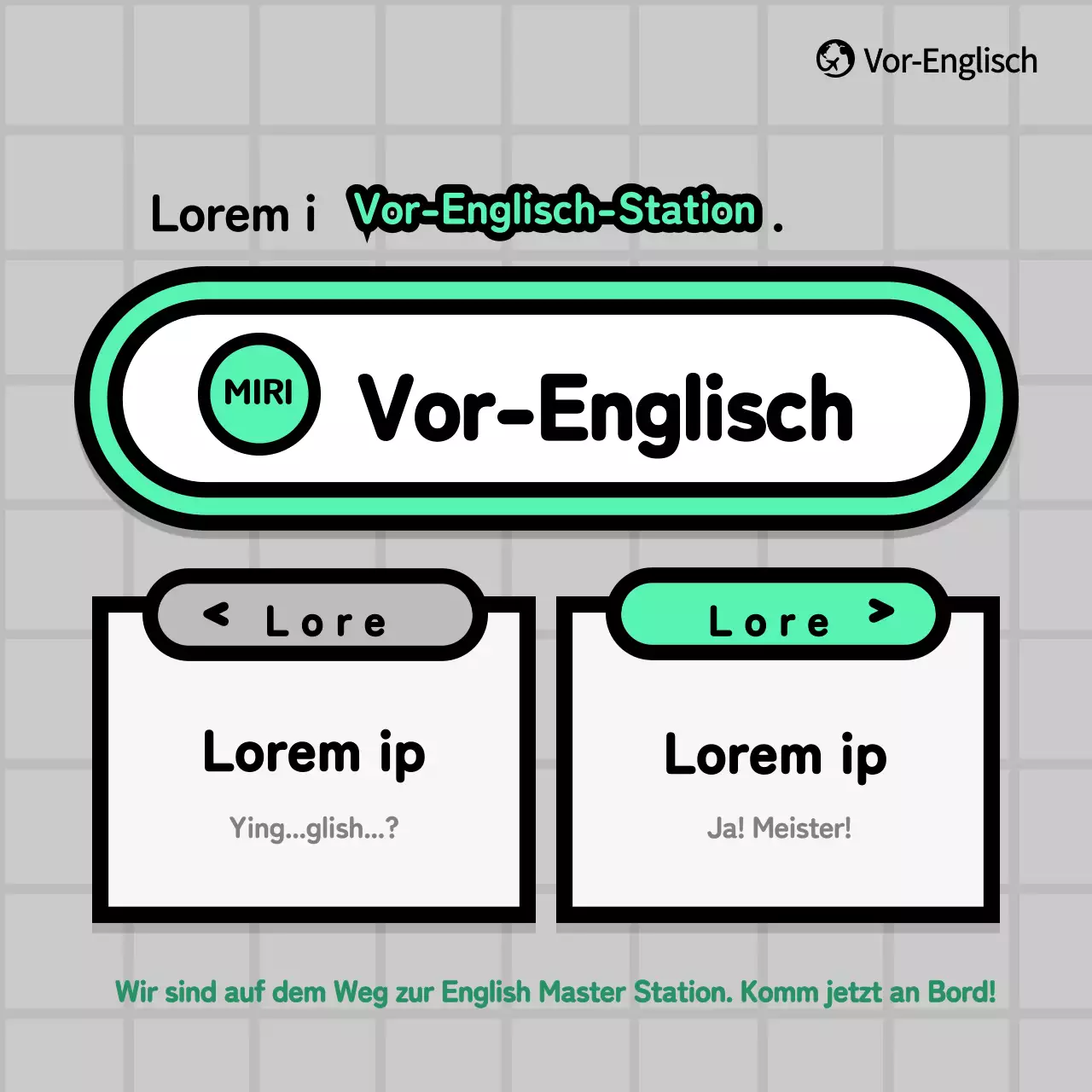 Förderung des U-Bahn-Konzepts Schule in Grau und Grün