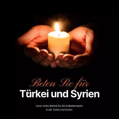 Erdbebentrauer mit schwarzem, sauberem Fotoschwerpunkt