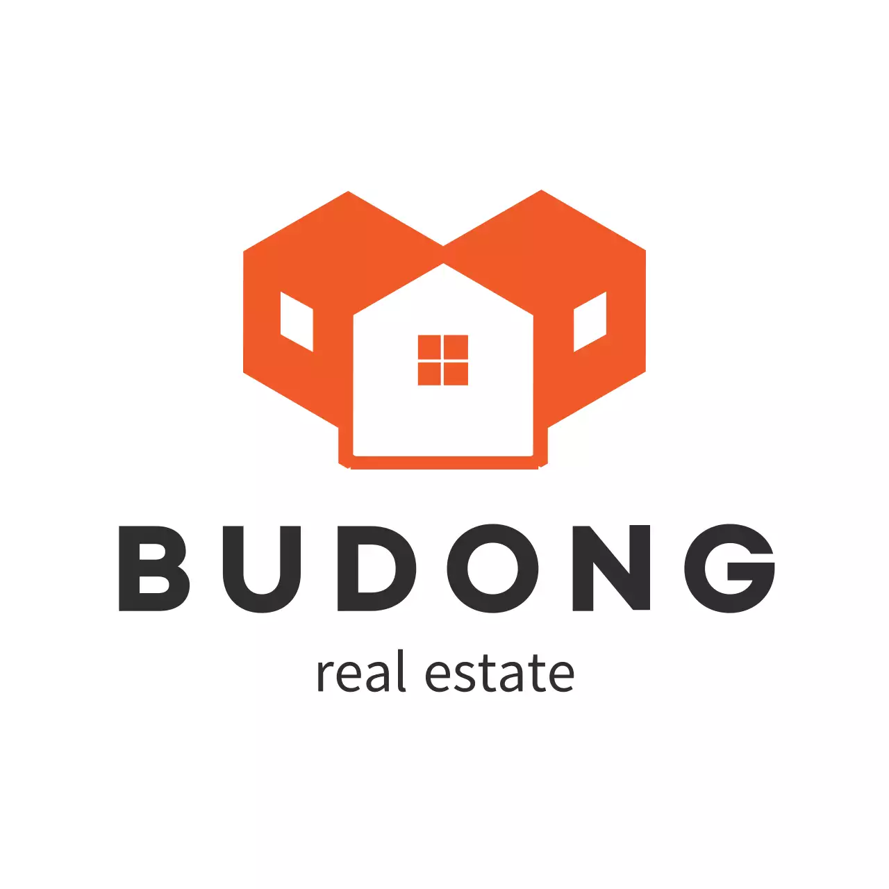 オレンジ モダン 不動産 ロゴ
