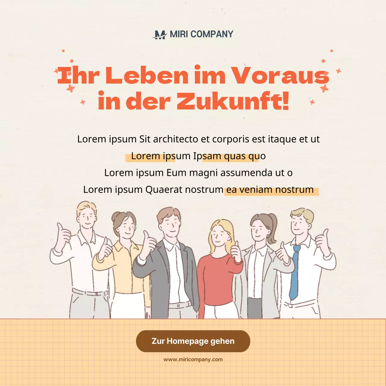 Beige Neueinstellungen CardNews