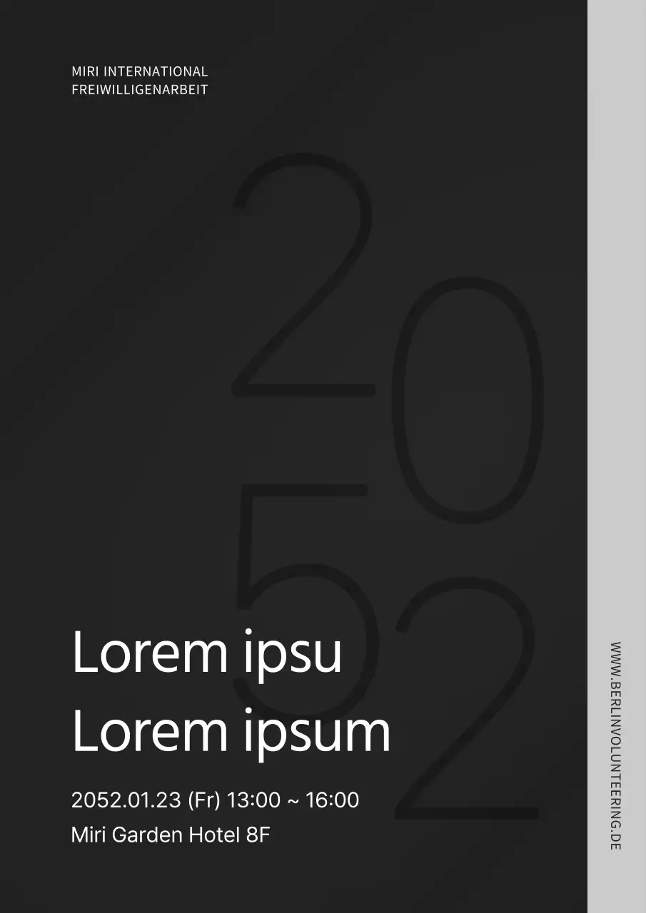 Eine einfache Hauptversammlung zu Silvester in Schwarz und Grau