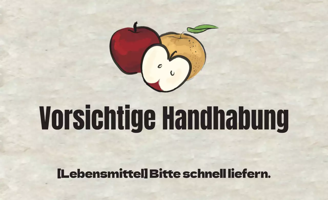 Vorsichtige Handhabung