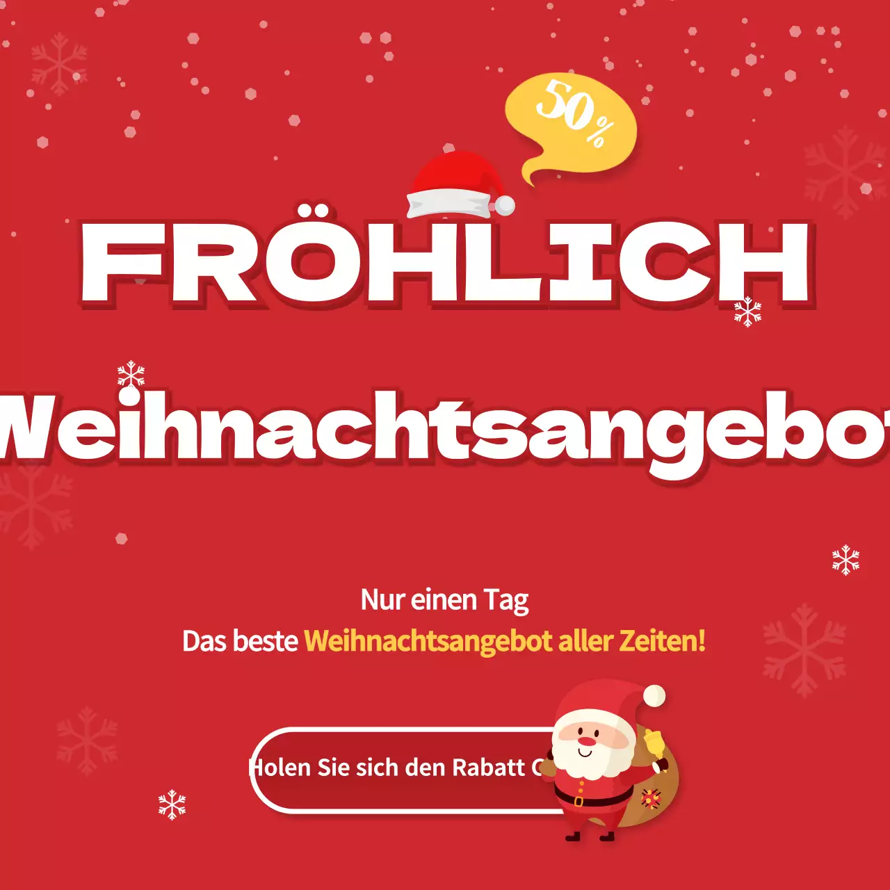 Rot-weiße Weihnachtsverkaufsaktion