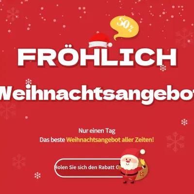 Rot-weiße Weihnachtsverkaufsaktion