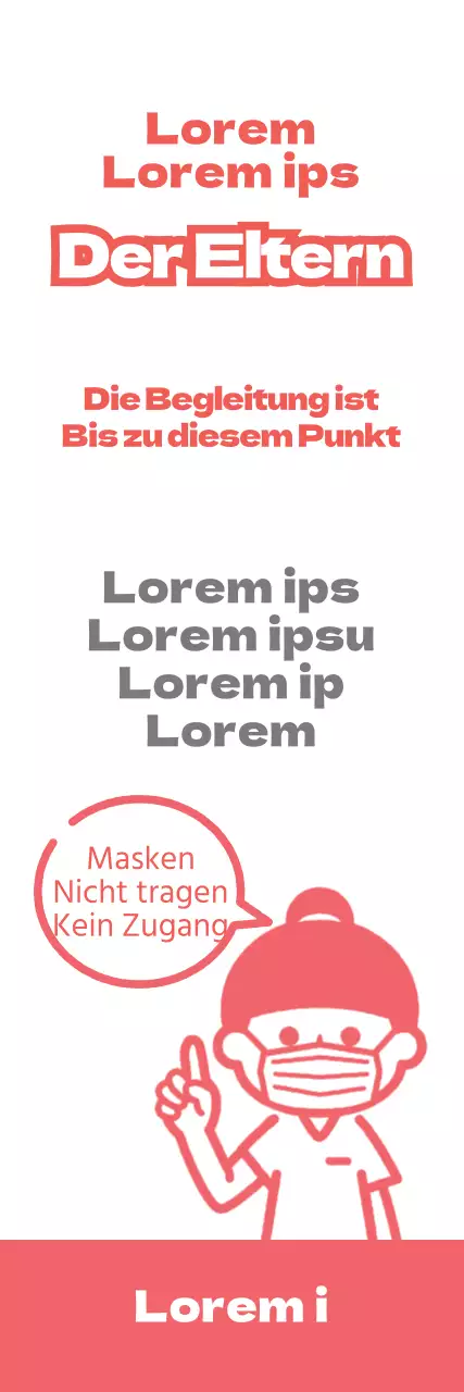 Niedliche rosa Illustration der COVID-19-Campusbeschränkungen